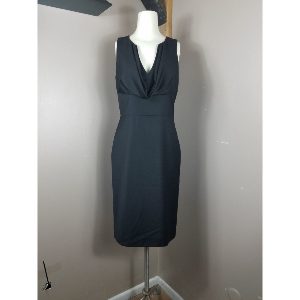 J. Crew Black Sleeveless Cowl Neck Sheath Dress